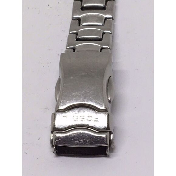 Fossil Stainless Steel Links Parts Silver One Pin Partial Band 14mm V915 - Picture 2 of 6